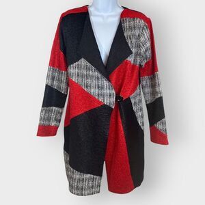 Maximalist Chicos Patched Textured Duster | Sz 0 | Artsy Avant Garde